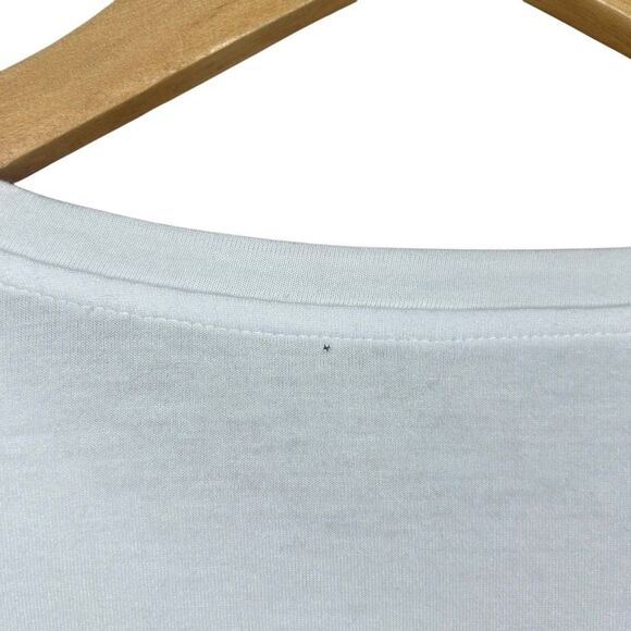 Kobi Halperin White 3/4 Sleeve Spencer Embroidered Top Ruffle Size M Bell Sleeve - Picture 10 of 12